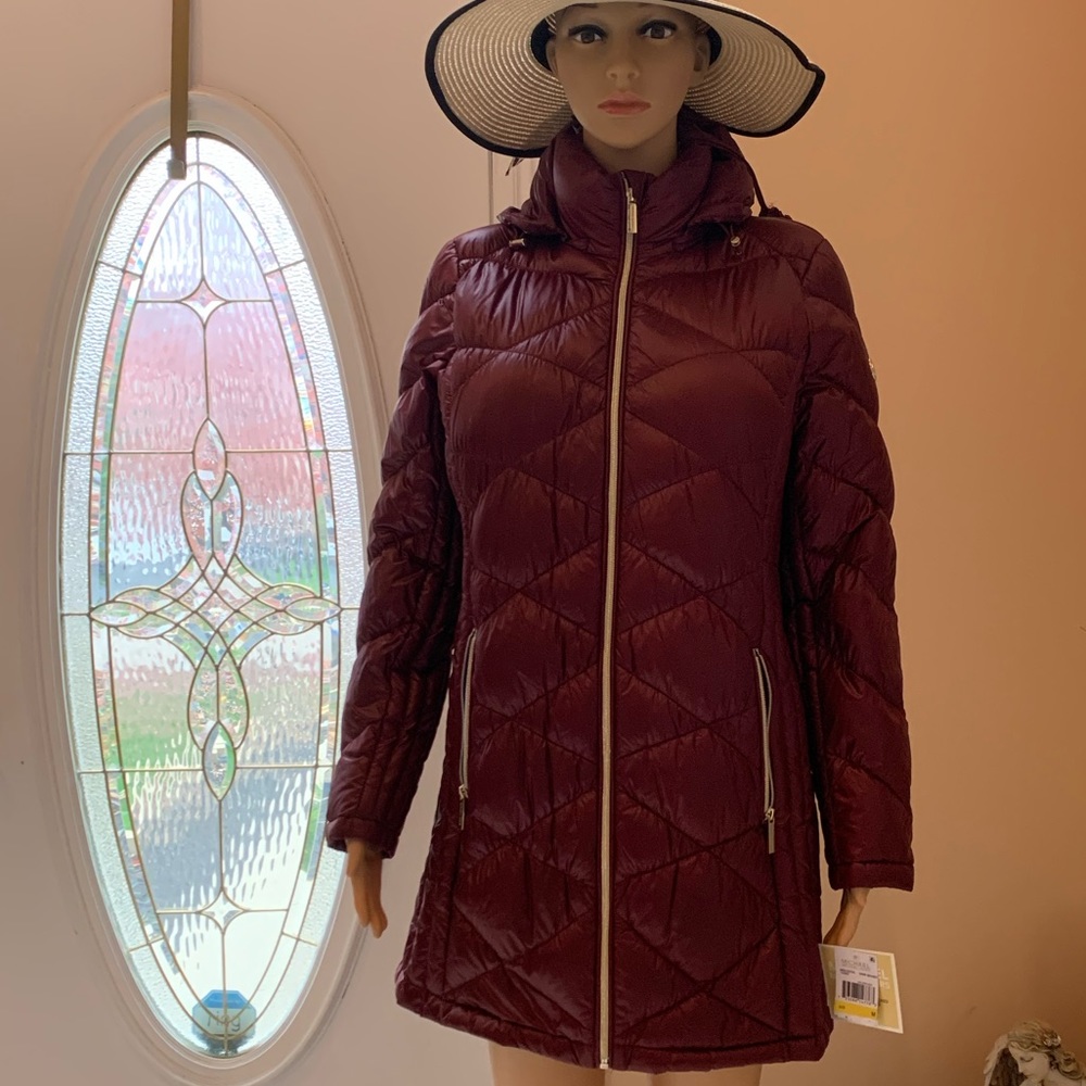 NWT Women MK Brand Packable Down Long Puffer Coat